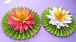 How to Make Most Beautiful Lotus/Water Lily With Paper | Making Paper Flowers