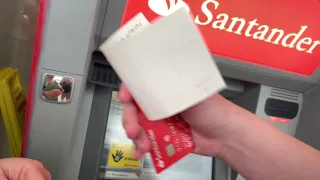 How to make a cheque deposit at Santander ATM