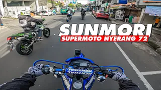 SUNMORI AWAL TAHUN 2022 NYERANG REST AREA 72 LEMBANG (PART 1) #supermoto #sunmori