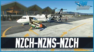 MSFS LIVE | Real World Air New Zealand OPS | ATR72-600 | Christchurch to Nelson (Round-trip)