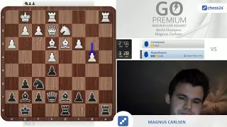 Brutal precision: Magnus Carlsen vs. chess24 user tommyman