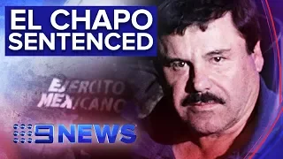 Mexican drug lord Joaquin "El Chapo" Guzman given life sentence | Nine News Australia