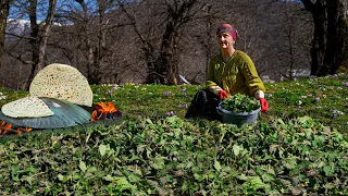 Spring 2024: Harvesting Delicious Wild Nettle! - Nettle bread and Kutap recipe in the village