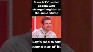 Best video of the day! French TV invited people with strange laughter to the same studio. #shorts