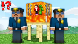 How JJ and Mikey Escaped from the LAVA PRISON in Minecraft - Maizen