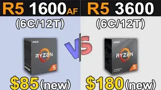 Ryzen 5 1600 AF Vs. Ryzen 5 3600 | 1080p and 1440p Gaming Benchmarks