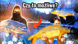 Odłów ryb w stawie na 5 metrach głębokości!