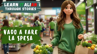 Learn Italian Through Stories | Vado a Fare la Spesa (I am going grocery shopping) | Beginner Level