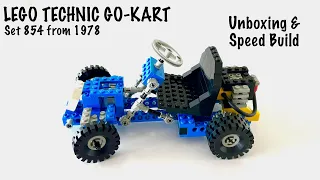 Lego Technic Go-Kart 854 from 1978 - Unboxing and Speed Build