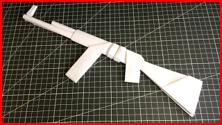 How to make a AK 47 out of paper (kalashnikov submachine gun)