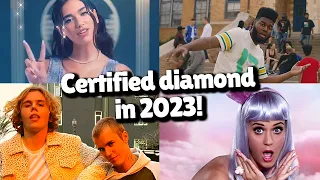 Songs that were certified diamond in 2023!