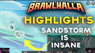 SANDSTORM 0 - DEATH , INSANE STRINGS | BRAWLHALLA STREAM HIGHLIGHTS #1