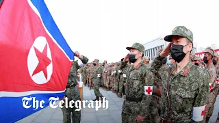 North Korea mobilises army to fight Covid in footage aired on state TV