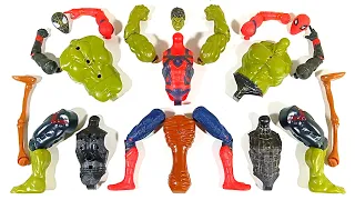 AVENGERS TOYS ASSEMBLE SPIDER-MAN VS HULK SMASH VS SIREN HEAD VS BLACK SPIDER-MAN SUPERHERO