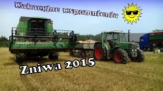 ☆Wakacyjne Wspomnienia☆ Żniwa 2015 /Fendt 310 & John Deere 1085/