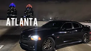 Nighttime POV drive through downtown ATL in my SRT8.