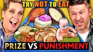 Reactor Vs. Producer - Try Not To Eat Prize & Punishment Roulette! | People Vs. Food