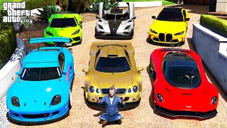 GTA 5 - Stealing 2021 LUXURY Vehicles with Michael! (Real Life Cars #102)