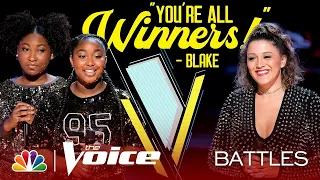 Blake Thinks Hello Sunday and Lauren Hall Are All Winners in the Battle - The Voice Battles 2019