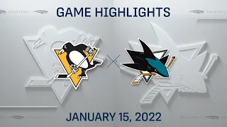NHL Highlights | Penguins vs. Sharks - Jan 15, 2022