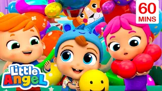 Rainbow Balloon Song | Little Angel | Moonbug Kids - Color Time