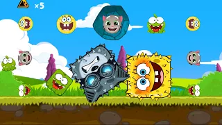 RED BALL 4 (OM NOM+ SPONGE BOB + TALKING TOM) BALL 'FUSION BATTLE' with OM NOM BOSSES 'VOLUME 1 & 5'