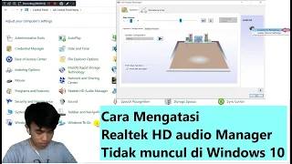 cara mengatasi realtek hd audio manager tidak muncul di win 10