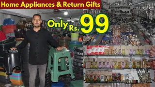 Home Appliances & Return Gifts Only ₹ 99 / New Collection Plastic & Steel Items #99 Store