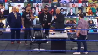 Roman Reigns and Daniel Bryan (Contract signing) WWE Smackdown 3/12/2021