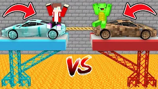 Which car IS STRONGER JJ DIAMOND VS Mikey DIRT in Minecraft ?