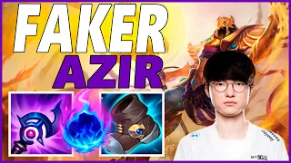 ⚡FAKER AZIR MID GAMEPLAY⚡SEASON 12 LEAGUE OF LEGENDS