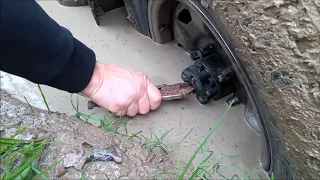 Isuzu Trooper off road Chekhov  with broken hub/Исузу трупер офф роуд,резина General Grabber AT3