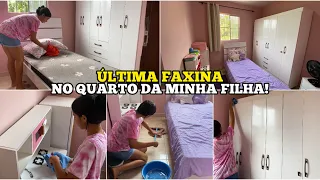 ÚLTIMA FAXINA ANTES DA DECORAÇÃO! 🥰 *tudo vai mudar nesse quarto* | Mãe Aos 13