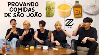 BANDA COREANA PROVANDO COMIDAS DE SÃO JOÃO (COM 2Z)