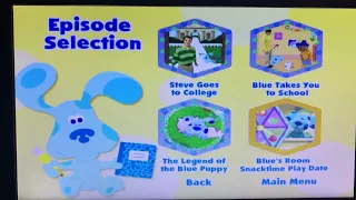 DVD Menu Walkthrough of Blue’s Clues: Blue's Biggest Stories 2006 DVD