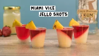 Miami Vice Jello Shots - Tipsy Bartender