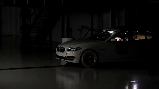 2014 BMW 5 series driver side small overlap IIHS crash test