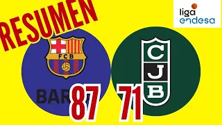 Resumen Barça 87 vs. 71 Joventut Badalona ACB Liga Endessa Baloncesto