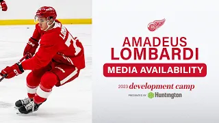 Amadeus Lombardi at 2023 Detroit Red Wings Development Camp