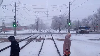 Волгоградский трамвай. Маршрут 5 "Жилгородок" - "Улица Радомская"/ Volgograd tram. Route 5