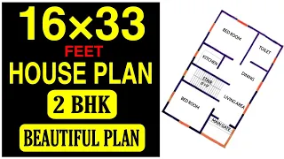 16 x 33 Ghar Ka Naksha || 16 x 33 House Plan || 2Bhk Home Design || build my home