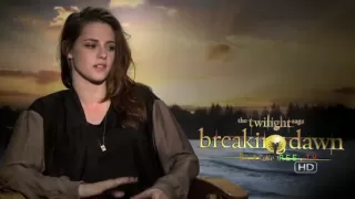 Kristen Stewart talks about working with Rob Pattinson in Twilight Breaking Dawn Part 2