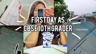 First day of 10 grader🌷 vlog |CBSE 10th std.🎒(Bagpack , getting ready , new books etc.)study vlog✨