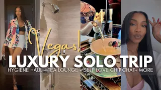 My First Luxury Solo Trip! self care travel hygiene haul, tea lounge, hotel tour, exploring vlog