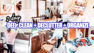*HUGE* 2 DAY WHOLE HOUSE CLEAN WITH ME 2021 | DECLUTTERING + ORGANIZING MOTIVATION | SPEED CLEANING