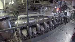 USS Croaker S-246 EMD Diesel Engine Room.  3 of the 4 EMD's have heads removed.  Buffalo Naval Park