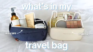 pack my skincare + makeup travel bag with me (final)