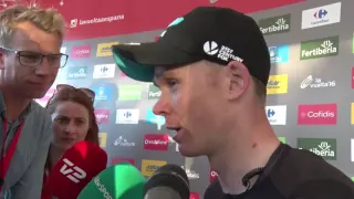 Christopher Froome - Reaction after Team Sky victory in the TTT - Vuelta a España 2016