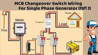 MCB Changeover Switch Wiring For Single Phase Generator [Part 3] Ed Electrical Tech.