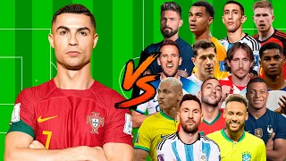 Ronaldo 🆚 2022 World Cup Legends 🔥💪😲 (1vs14)